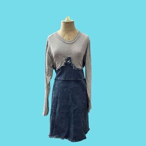 Thrill Jeans Knit / Denim Casual Dress / SZ: 3X / NWT